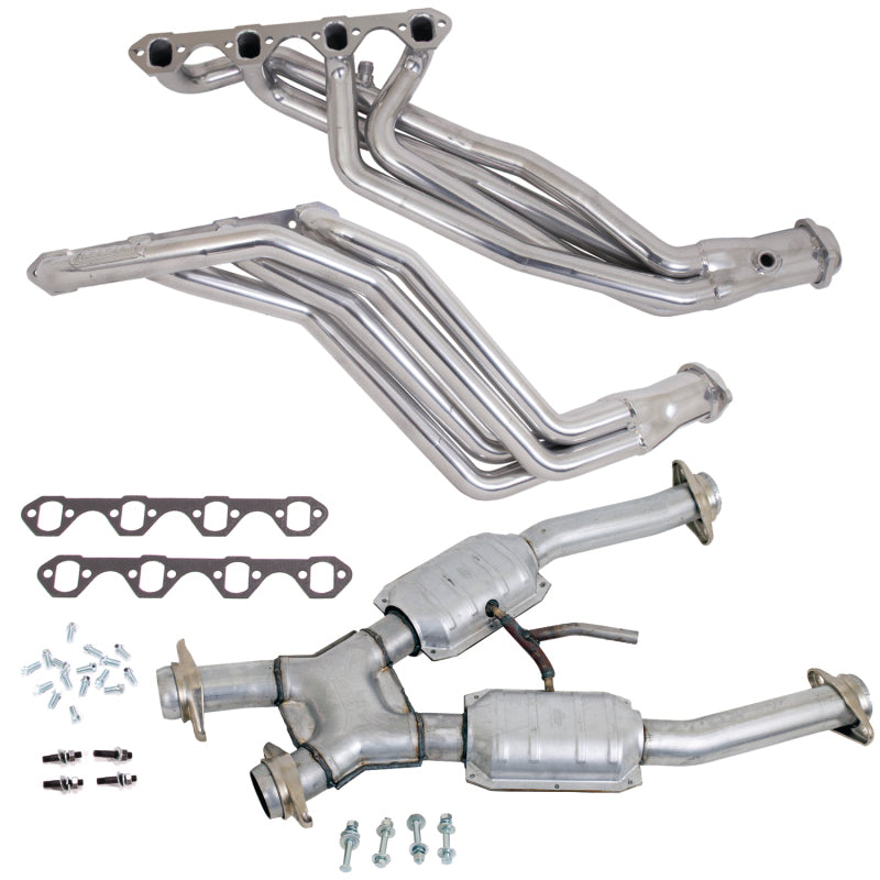 BBK 94-95 Ford Mustang 5.0L 1-5/8 Long Tube Headers w/High Flow Catted X-Pipe (Silver Ceramic) 15193