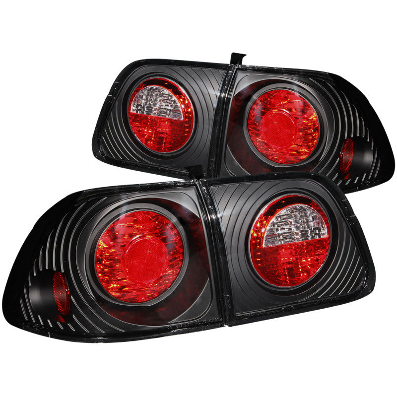 Anzo 1999-2000 Honda Civic Tail lights Black