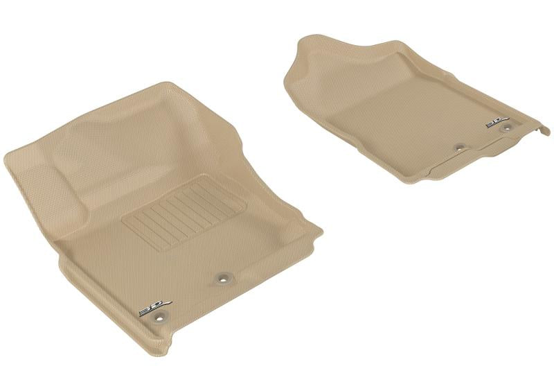 3D MAXpider 2016-2019 Nissan Titan Crew Cab Kagu 1st Row Floormat - Tan L1NS08411502