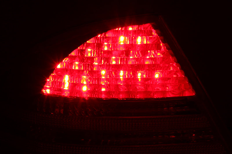 Anzo 2000-2005 Mercedes Benz S Class W220 LED Taillights Red/Clear