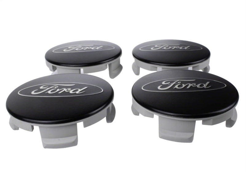 Ford Racing Ford Car Black & Chrome Wheel Center Cap Kit - Satin M-1096K-BCS