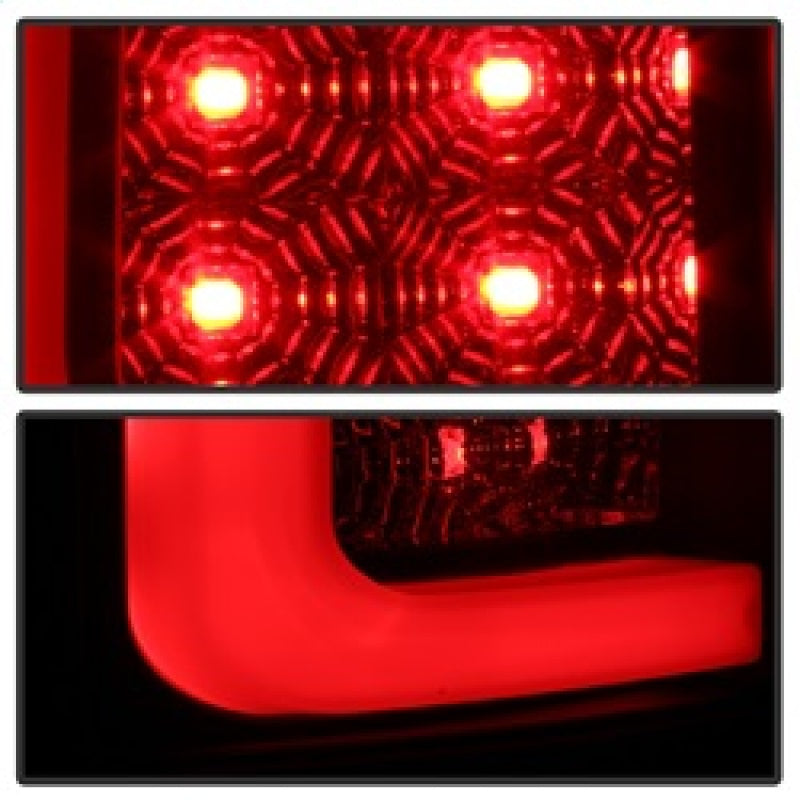 Spyder 07-13 GMC Sierra 1500 V2 Light Bar LED Tail Lights - Blk Smoke (ALT-YD-GS07V2-LBLED-BSM) 5084750