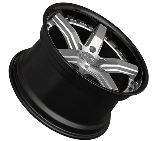 XXR 569 Wheel Silver / Gloss Black Lip 20x9 +20 5x4.5