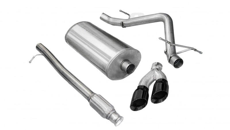 Corsa 10-13 Chevrolet Silverado Crew Cab/Short Bed 1500 4.8L V8 Black Sport Cat-Back Exhaust 14925BLK
