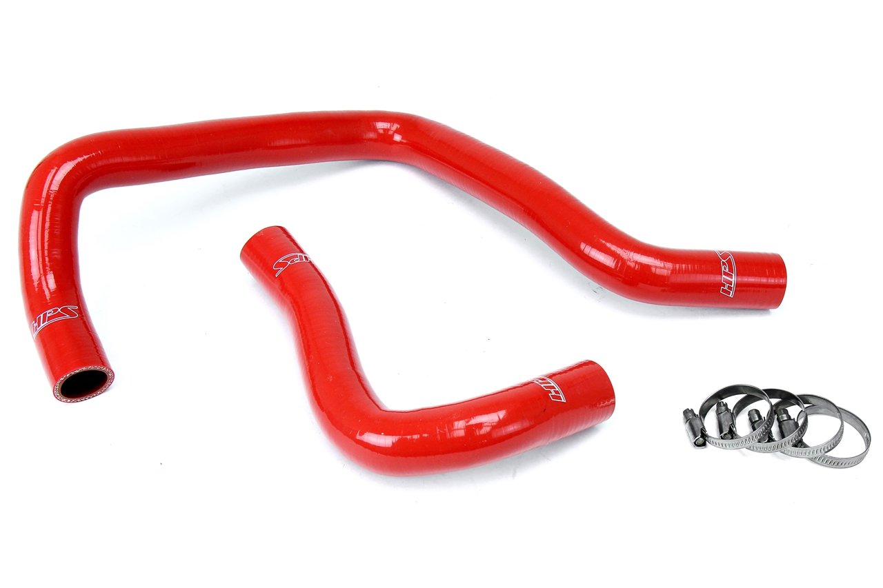 HPS Performance Products HPS Red Reinforced Silicone Radiator Hose Kit Coolant Honda 88-00 Civic B18 B20