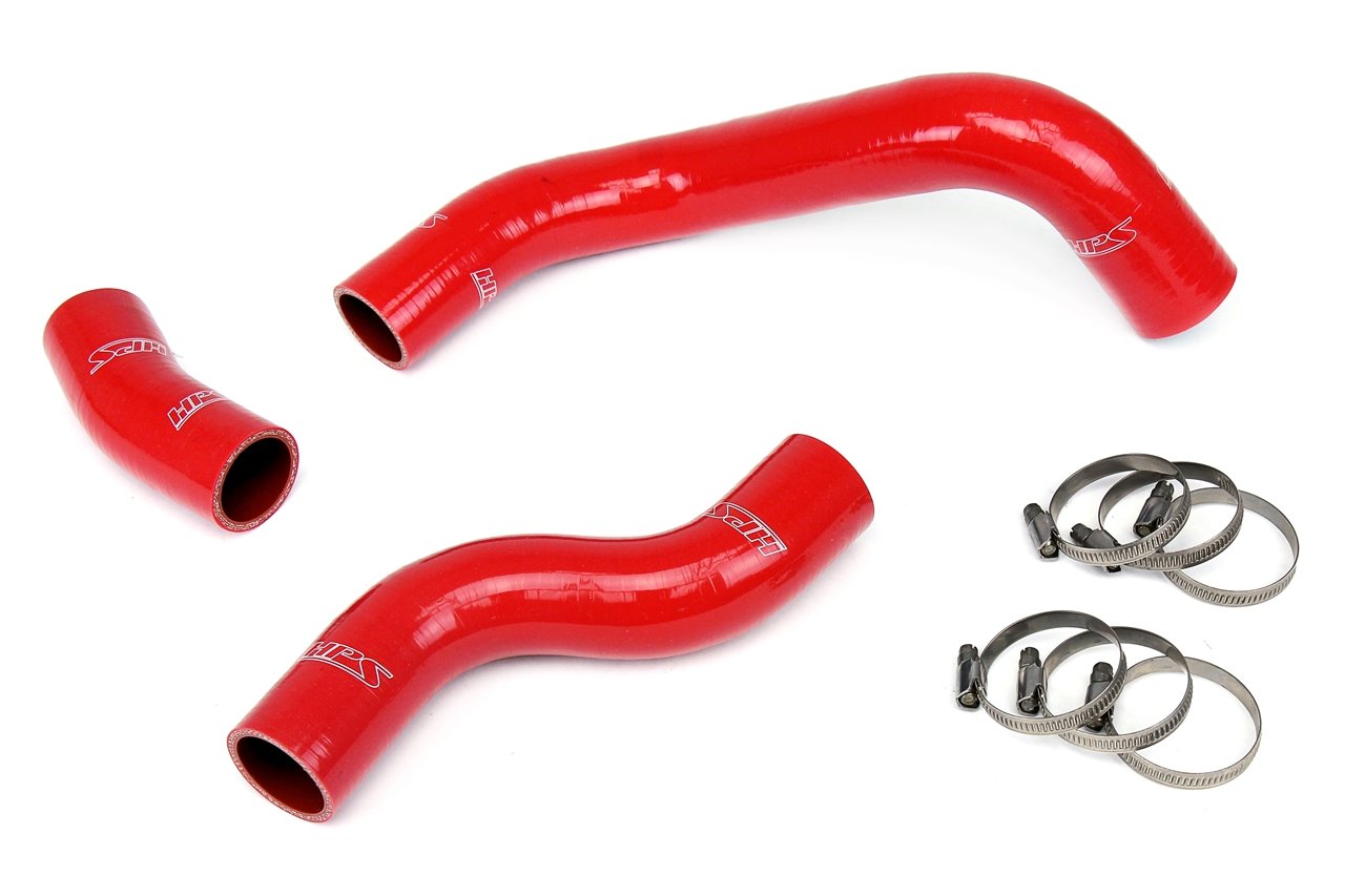 HPS Performance HPS Red Reinforced Silicone Radiator Hose Kit Coolant Subaru 13-16 BRZ