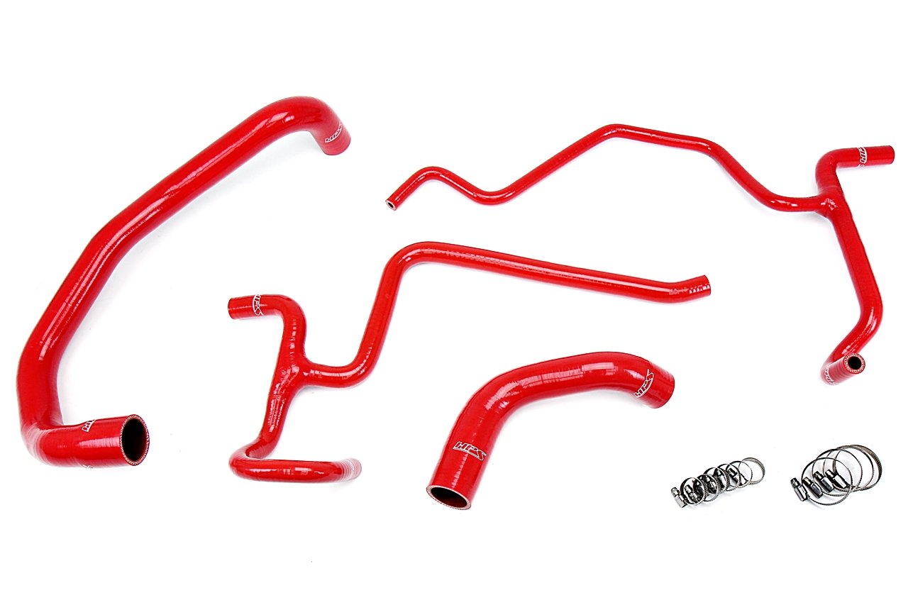 HPS Red Reinforced Silicone Radiator Hose Kit Dodge 06-10 Charger R/T 5.7L V8