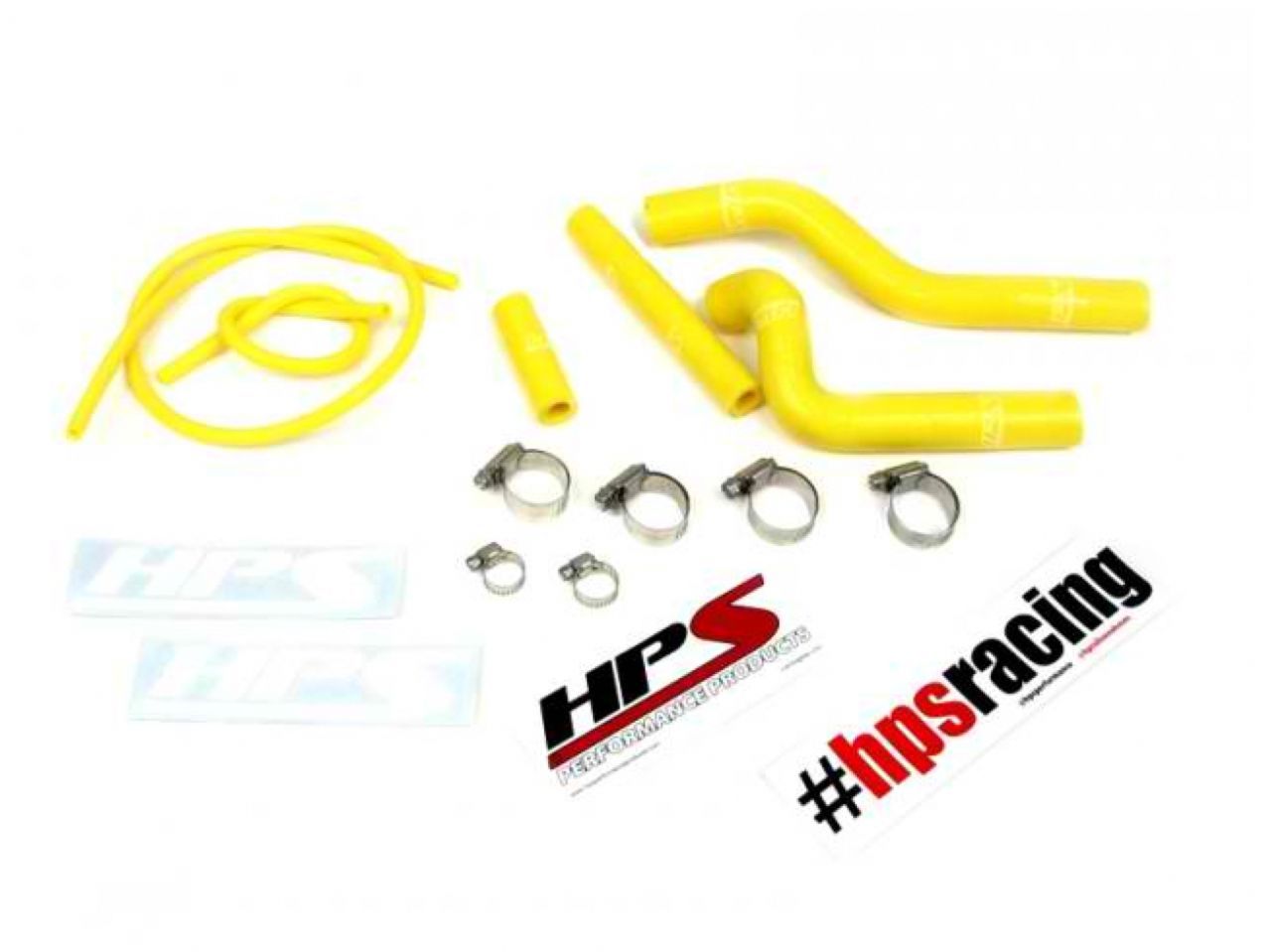 HPS Performance Products HPS Yellow Reinforced Silicone Radiator Hose Kit Suzuki 01-08 RM125 2 Stroke