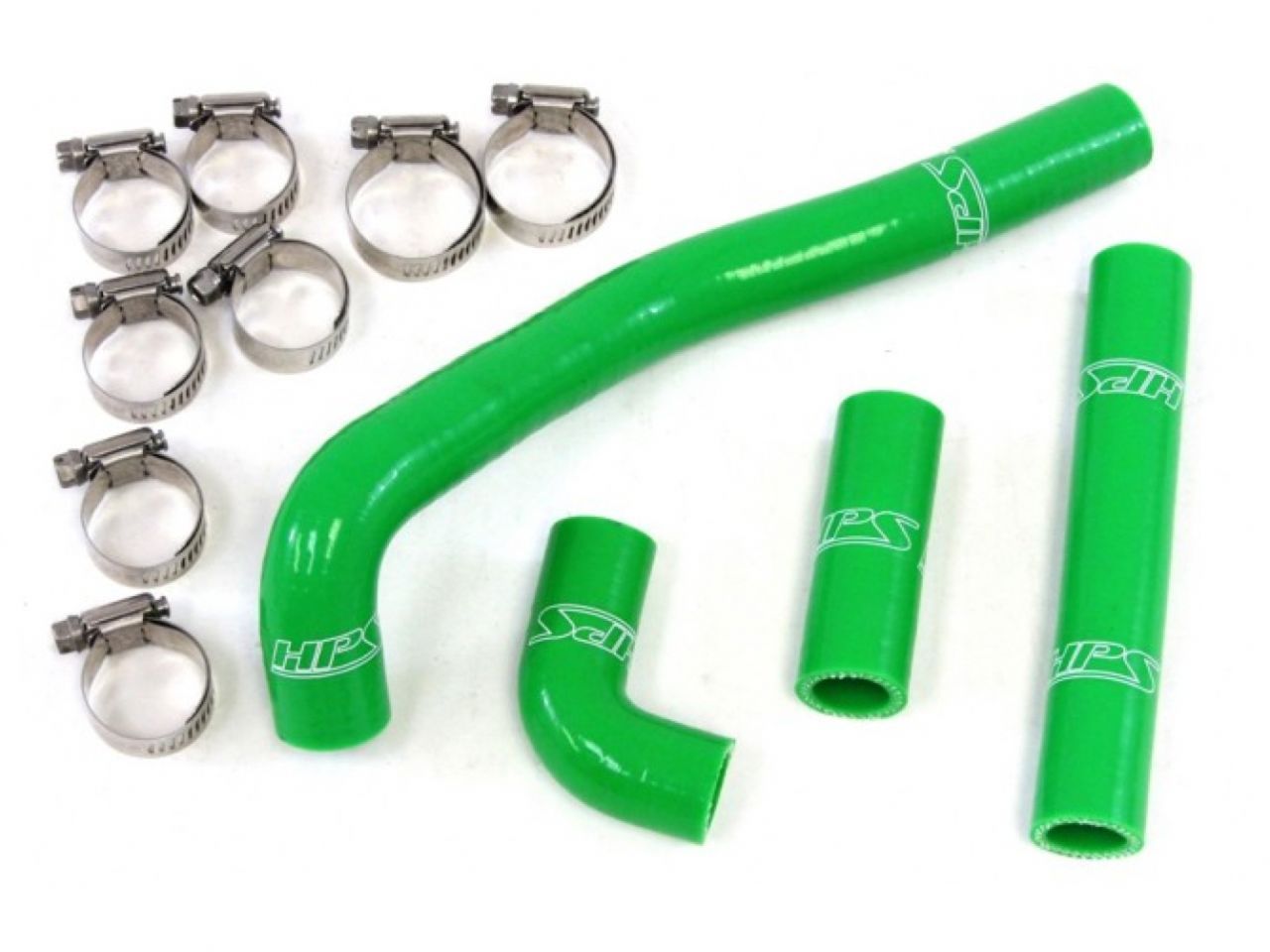 HPS Performance HPS Green Reinforced Silicone Radiator Hose Kit Kawasaki 88-04 KX500
