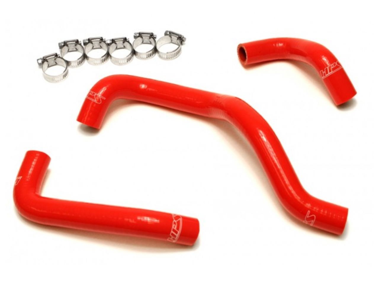 HPS Performance Products HPS Red Reinforced Silicone Heater Hose Kit Nissan 95-98 240SX S14 KA24DE