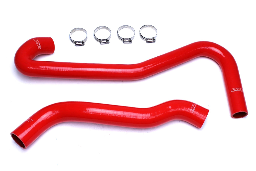 HPS Performance HPS Red Reinforced Silicone Radiator Hose Kit Coolant Jeep 09-10 Grand Cherokee SRT8 6.1L V8 WK1