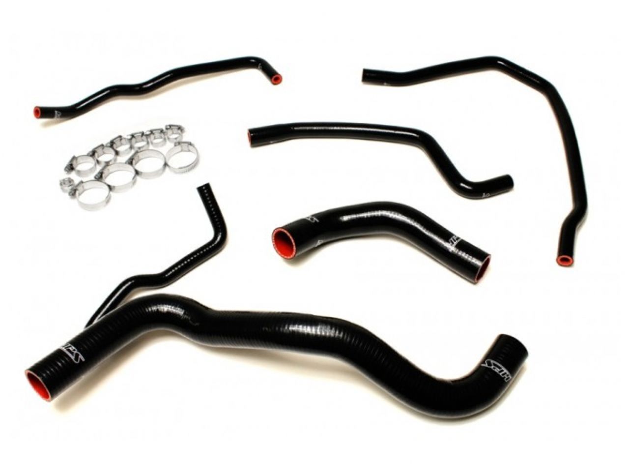 HPS Performance HPS Black Silicone Radiator Hose 5pcs Complete Kit Coolant Bypass Scion 11-15 tC
