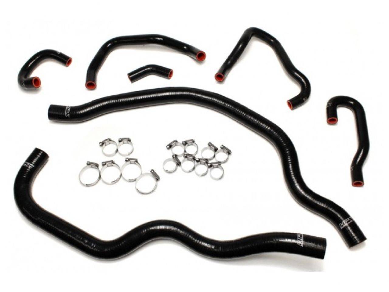HPS Performance HPS Black Reinforced Silicone Radiator and Heater Hose Kit Coolant Honda 06-09 S2000