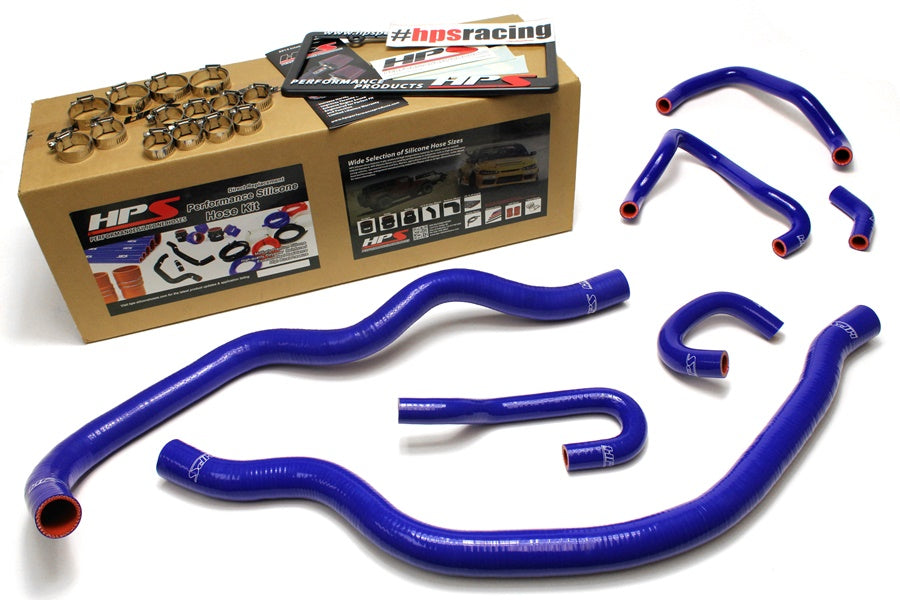 HPS Performance Products HPS Blue Reinforced Silicone Radiator and Heater Hose Kit Coolant Honda 06-09 S2000