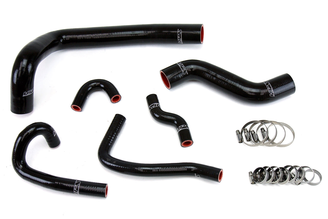HPS Performance HPS Silicone Radiator and Heater Coolant Hose Kit 1993-1995 Mazda RX7 FD3S, Black 57-1491-BLK