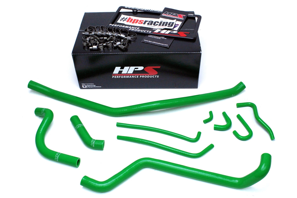 HPS Performance Products HPS Green Reinforced Silicone Radiator Hose Kit Kawasaki 04-09 KFX700