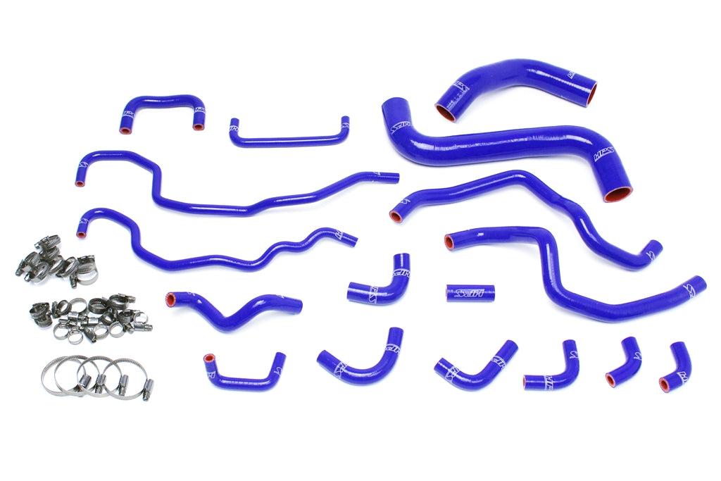 HPS Performance HPS Blue Reinforced Silicone Radiator + Heater Hose Kit Subaru 15-16 WRX STI 2.5L Turbo