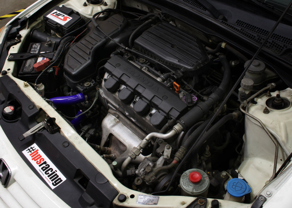 HPS Performance HPS Blue Reinforced Silicone Radiator Hose Kit Coolant Honda 01-05 Civic 1.7L Manual Trans.