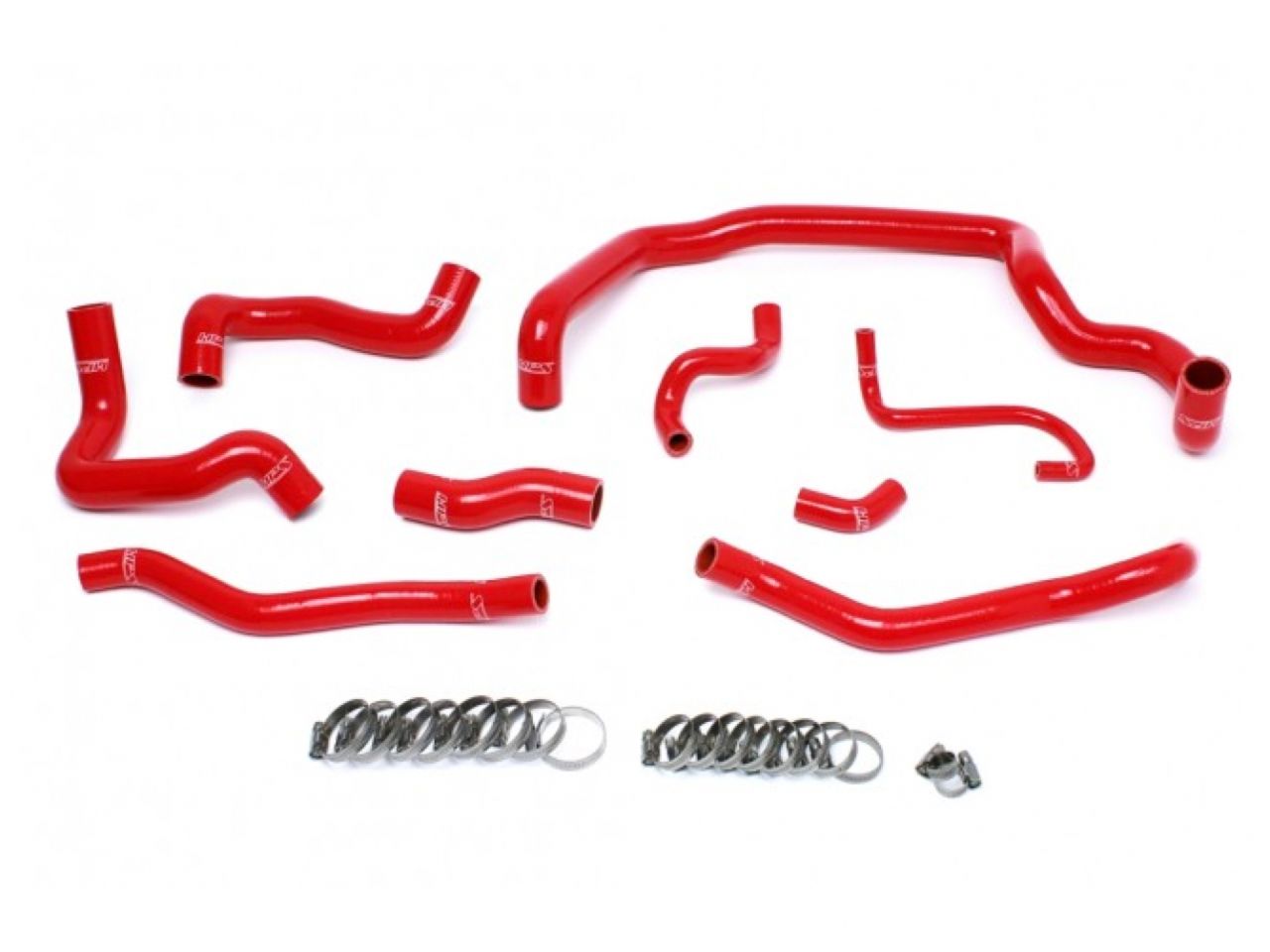 HPS Red Reinforced Silicone Radiator and Heater Hose Kit Coolant Mini 07-11 Cooper S R56 1.6L Turbo Manual Trans