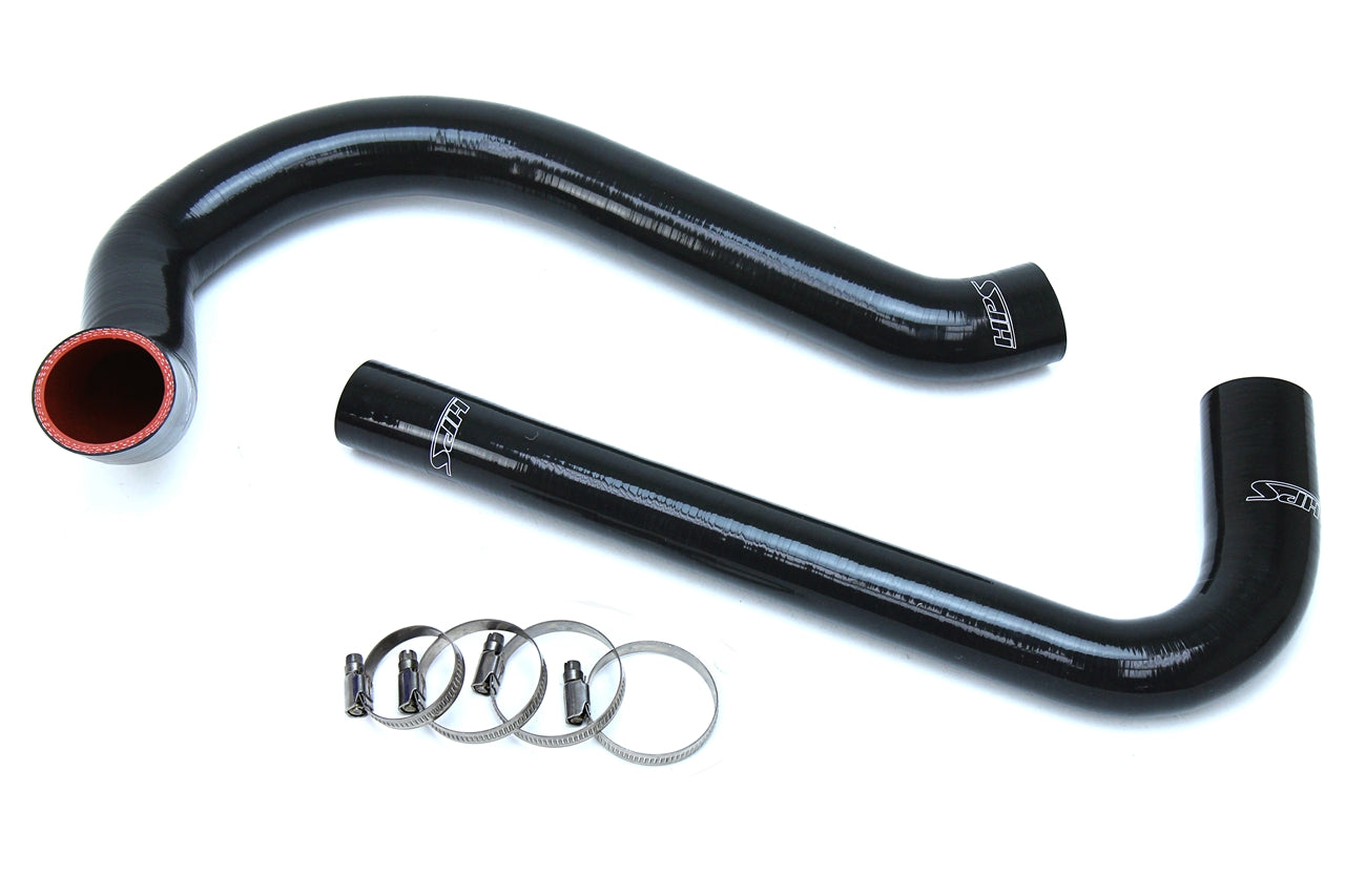 HPS Performance HPS Black Reinforced Silicone Radiator Hose Kit Coolant Jeep 87-95 Wrangler YJ 2.5L