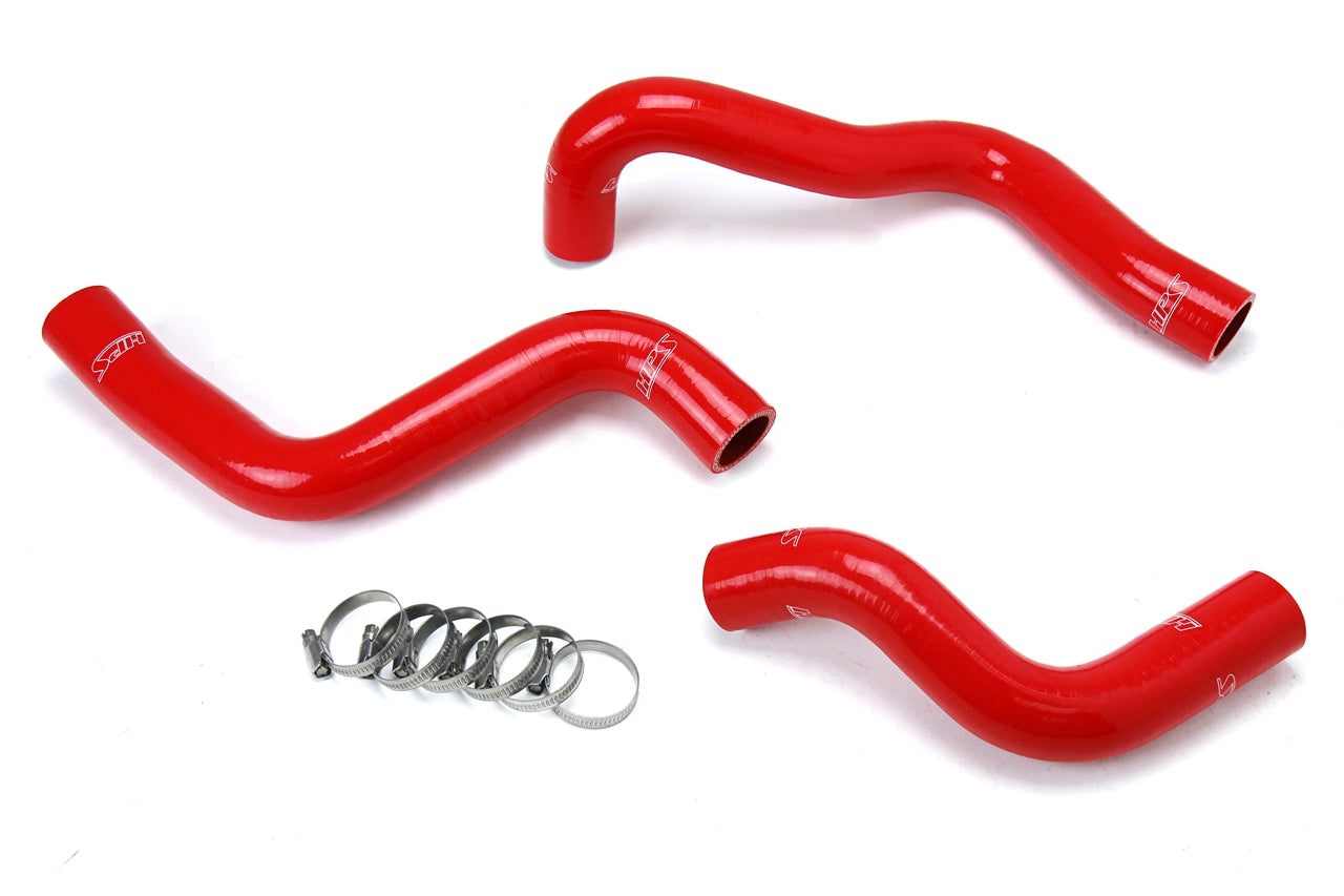 HPS Performance Products HPS Red Reinforced Silicone Radiator Hose Kit (3pcs Set) Coolant Mazda 04-11 RX8