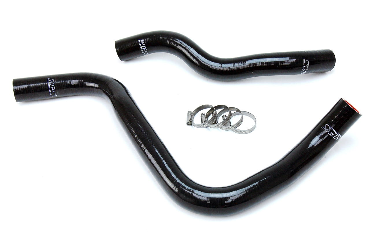 HPS Performance Products HPS Black Reinforced Silicone Radiator Hose Kit Coolant Honda 03-07 Accord 3.0L V6