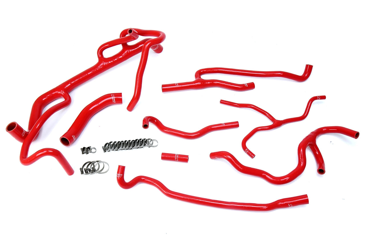 HPS Performance Products HPS Red Reinforced Silicone Radiator + Heater Hose Kit Coolant Chevy 16-17 Camaro SS Coupe 6.2L V8