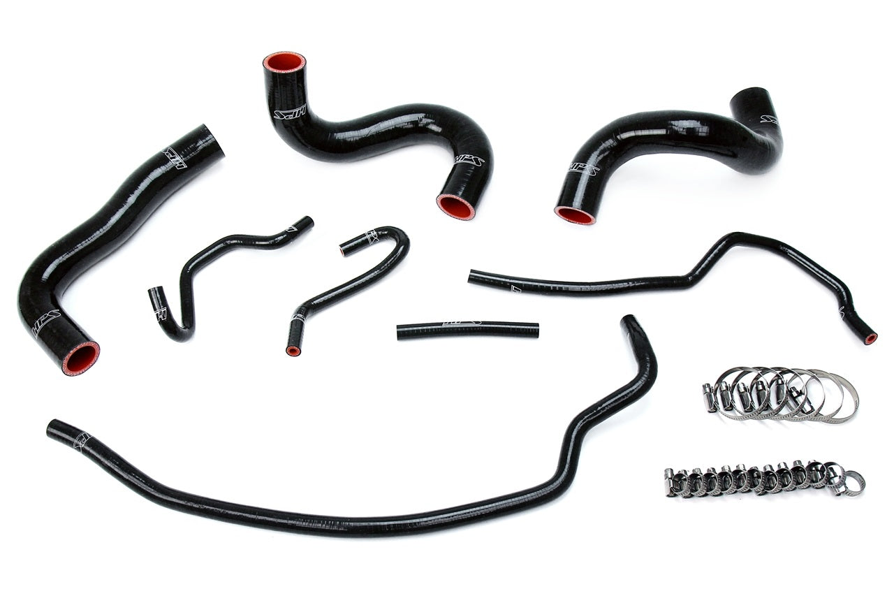 HPS Performance HPS Black Reinforced Silicone Radiator Hose Kit Coolant Toyota 09-13 Corolla 1.8L