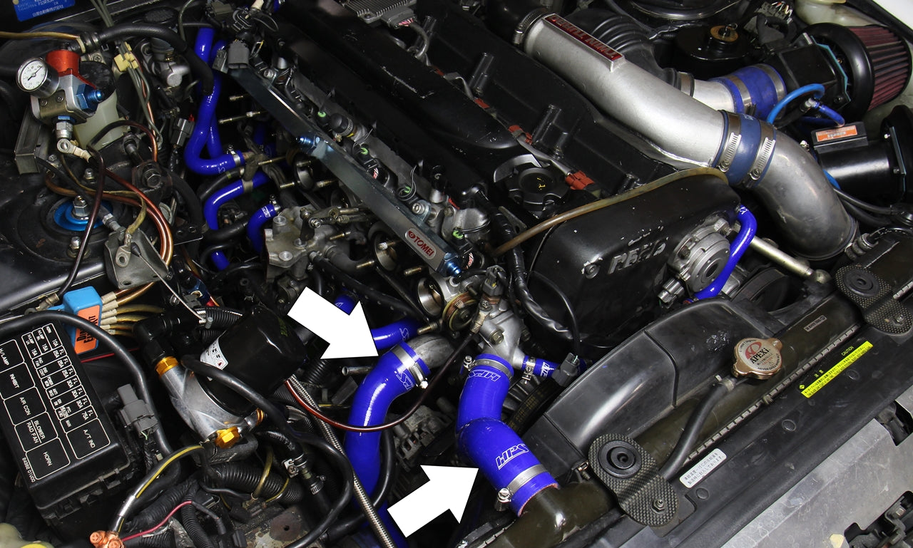 HPS Performance Products HPS Blue Reinforced Silicone Radiator Hose Kit Coolant Nissan 89-94 Skyline GTR R32 RB26DETT Twin Turbo