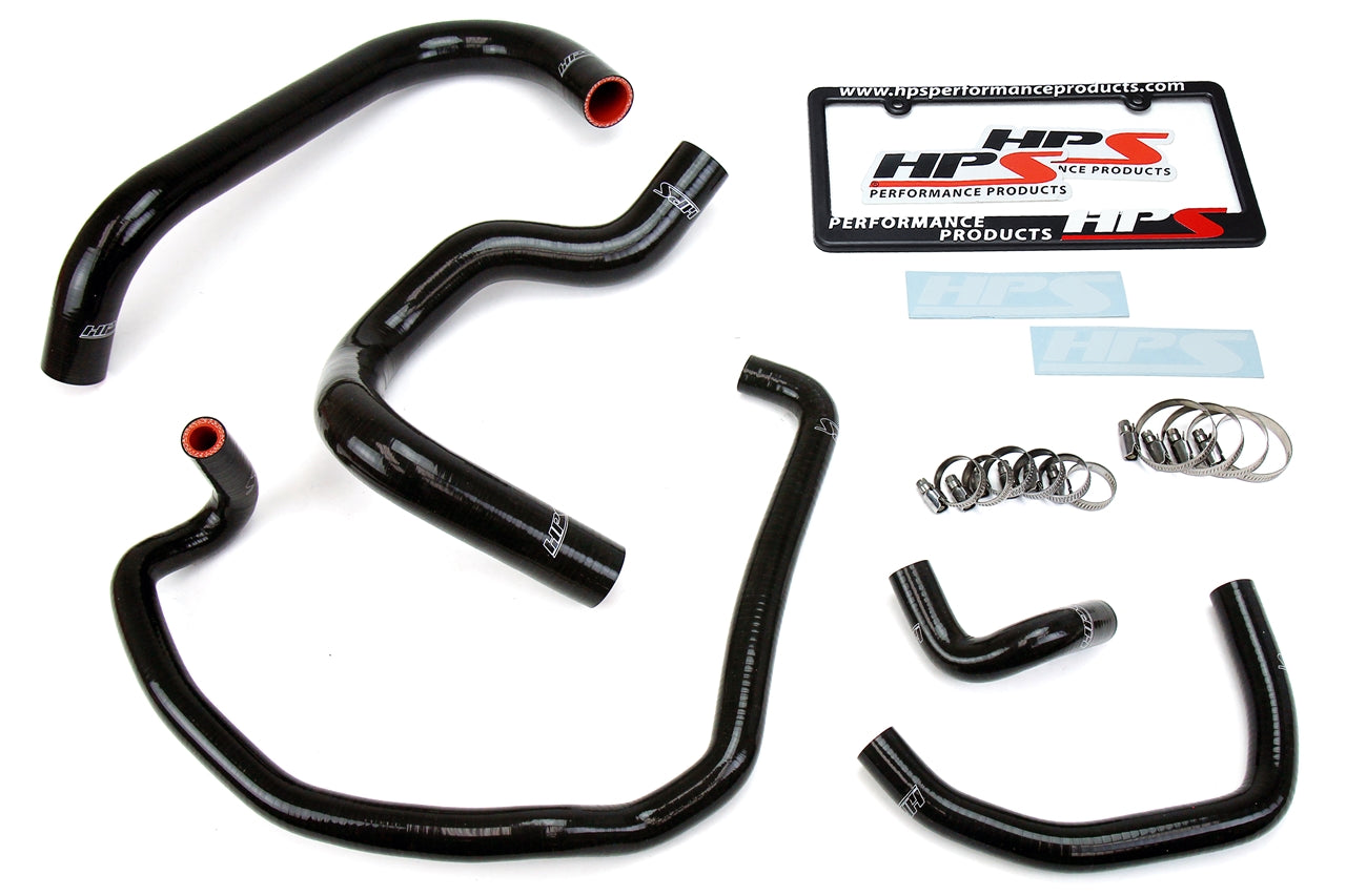 HPS Performance Products HPS Black Reinforced Silicone Radiator + Heater Hose Kit Toyota 95-04 Tacoma 2.4L & 2.7L 4Cyl