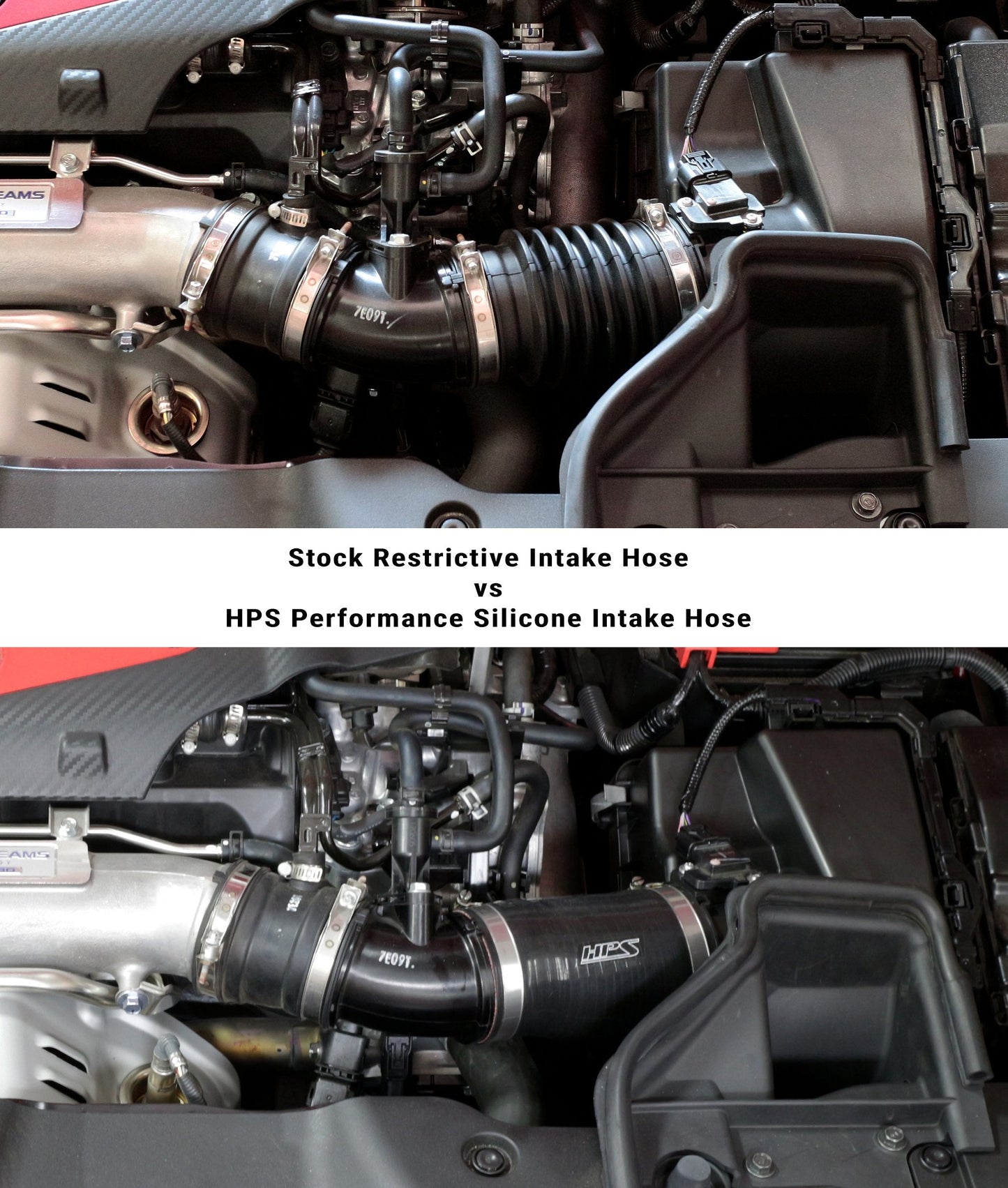HPS Silicone Post MAF Air Intake Hose Kit Honda 17-19 Civic Type R 2.0L Turbo, 57-1765