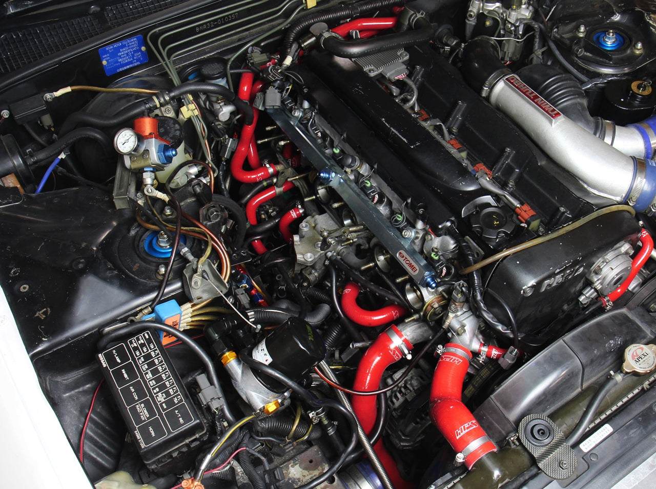 HPS Performance HPS Silicone Radiator + Heater Coolant Hose Kit Nissan 1989-1994 Skyline GTR R32 RB26DETT Twin Turbo, 57-1782
