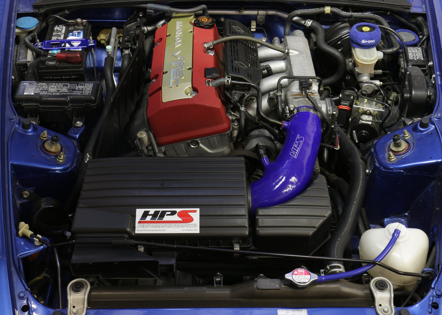 HPS Performance Products HPS Red Reinforced Silicone Post MAF Air Intake Hose Kit Honda 06-09 S2000 AP2 2.2L F22