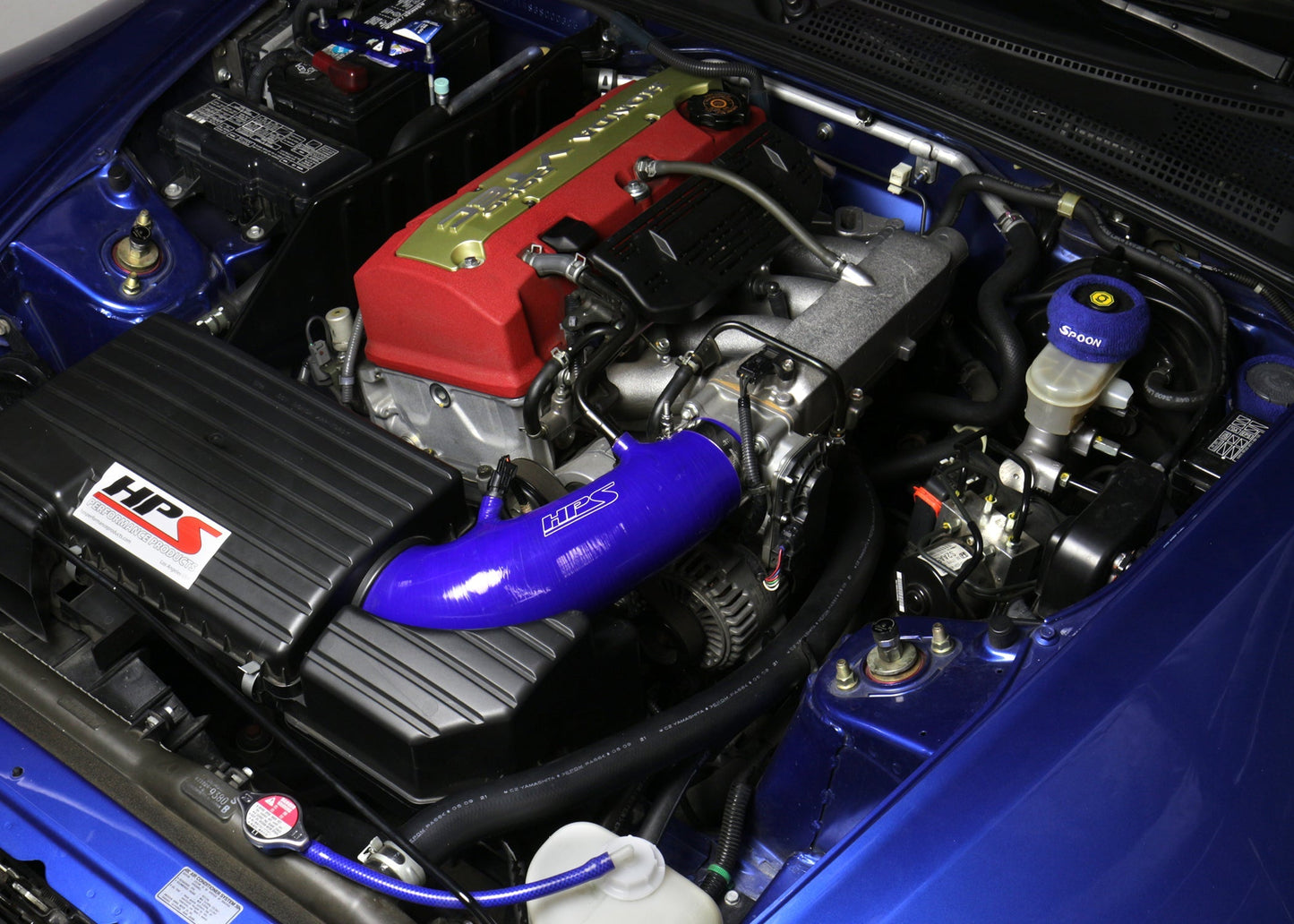 HPS Performance Products HPS Red Reinforced Silicone Post MAF Air Intake Hose Kit Honda 06-09 S2000 AP2 2.2L F22