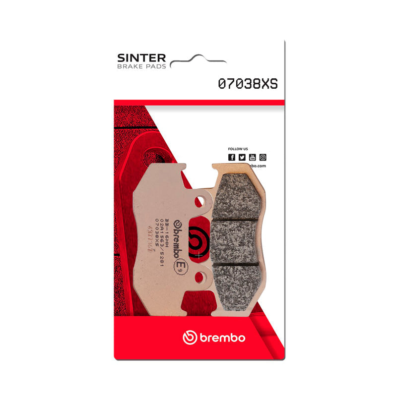 Brembo OE Honda Scv/Honda Ch/Honda Ses/Honda Ps/Honda Sh/Honda Lead Sinter Brake Pad - Front 07038XS