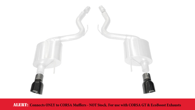 Corsa Performance 15-17 Ford Mustang GT 3.0in Inlet / 4.5in Outlet Black PVD Tip