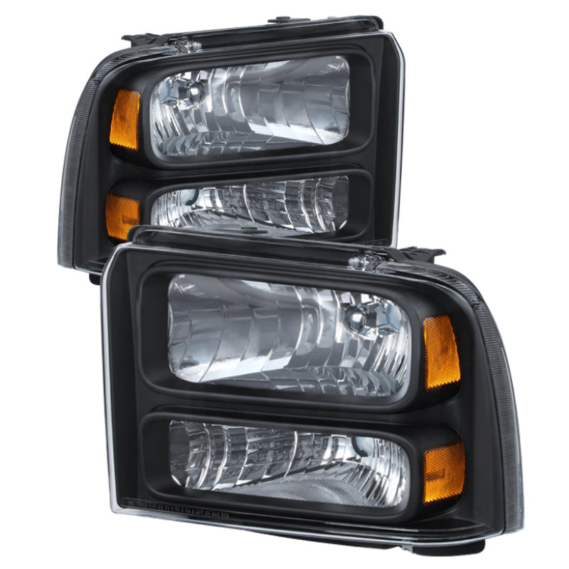 SPYDER Xtune Ford F250/350/450 Super Duty 05-07 Crystal Headlights Black HD-JH-FS05-AM-BK 9026553