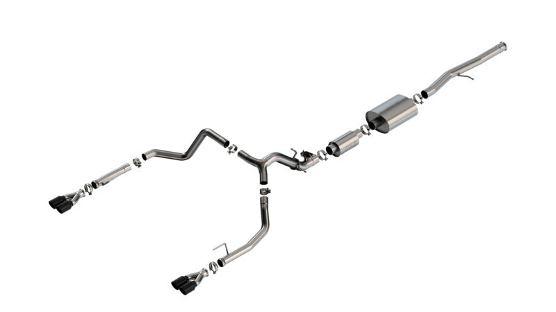 Borla 2024 Chevy Silverado 1500 6.2L V8 S-Type Catback Exhaust w/ Simulator - Black Chrome 140994BC