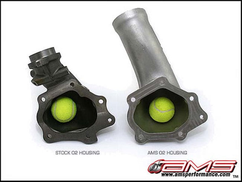 AMS Performance 08-15 Mitsubishi EVO X Widemouth Downpipe w/Turbo Outlet Pipe AMS.04.05.0001-1