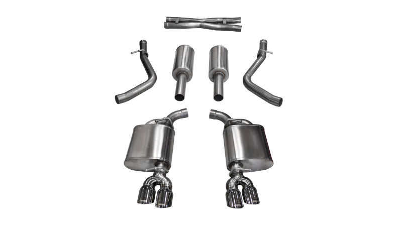 Corsa Performance Cat-Back Dual Rear Exit with Twin 3.5in, 15-17 Dodge Challenger Sport