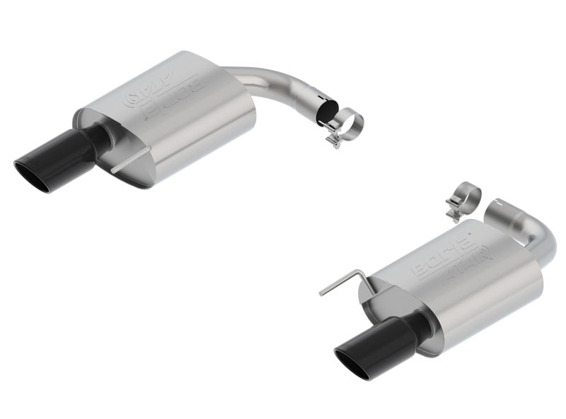 Borla Atak S Rear Section 15-17 Ford Mustang GT 5.0L V8 MT/AT 2.5in pipe 4in tip (Black Chrome) 11895BC