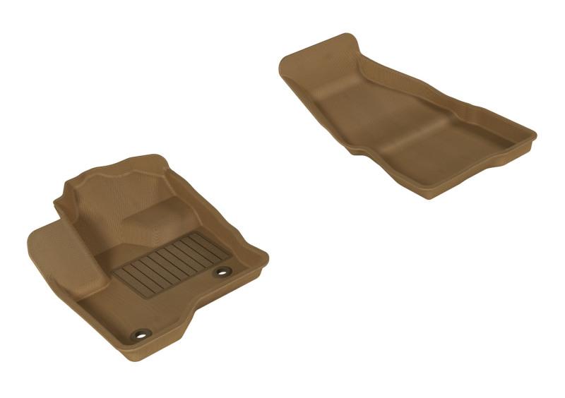 3D MAXpider 2009-2019 Ford Flex Kagu 1st Row Floormat - Tan L1FR02111502