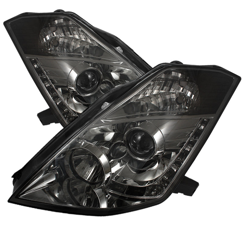 SPYDER Nissan 350Z 03-05 Projector Headlights Xenon HID DRL Smke Low D2R PRO-YD-N350Z02-HID-DRL-SM 5032232