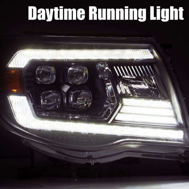 AlphaRex 05-11 Toyota Tacoma NOVA LED Projector Headlights Plank Style Alpha Black w/Activ Light/DRL 880742 *Discontinued