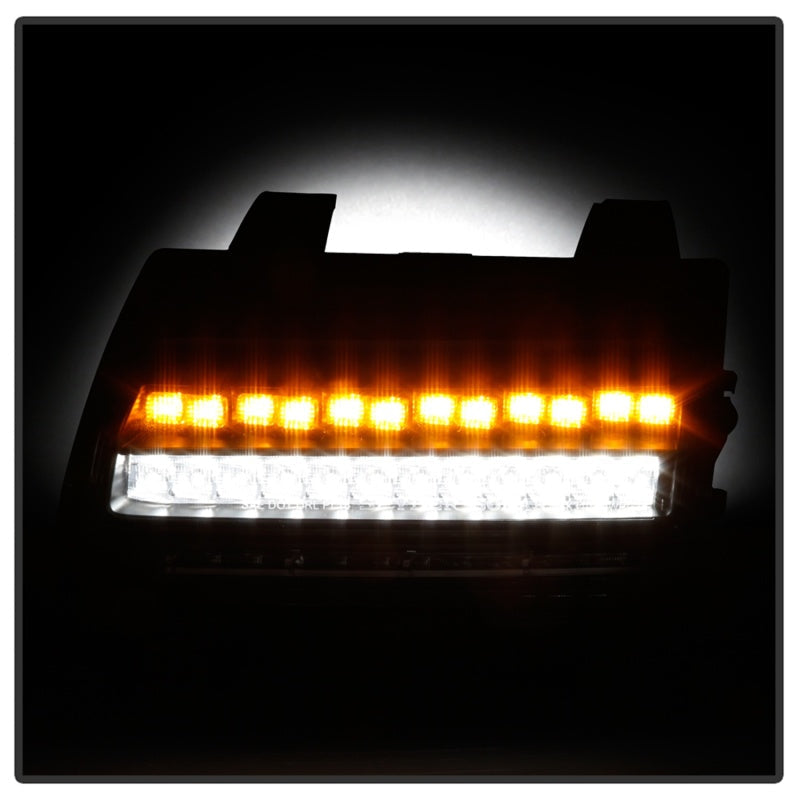 Spyder Jeep Wrangler 2018-2019 ( LED Model Only) LED Front Bumper Lights - Sequential Signal - Black 5086808