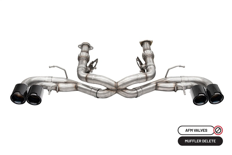 CORSA Performance Corsa 20-23 Chevrolet Corvette C8 RWD 3in Track Cat-Back Delete Exhaust w/4.5in CF Black PVD Tips 21104CFBLK
