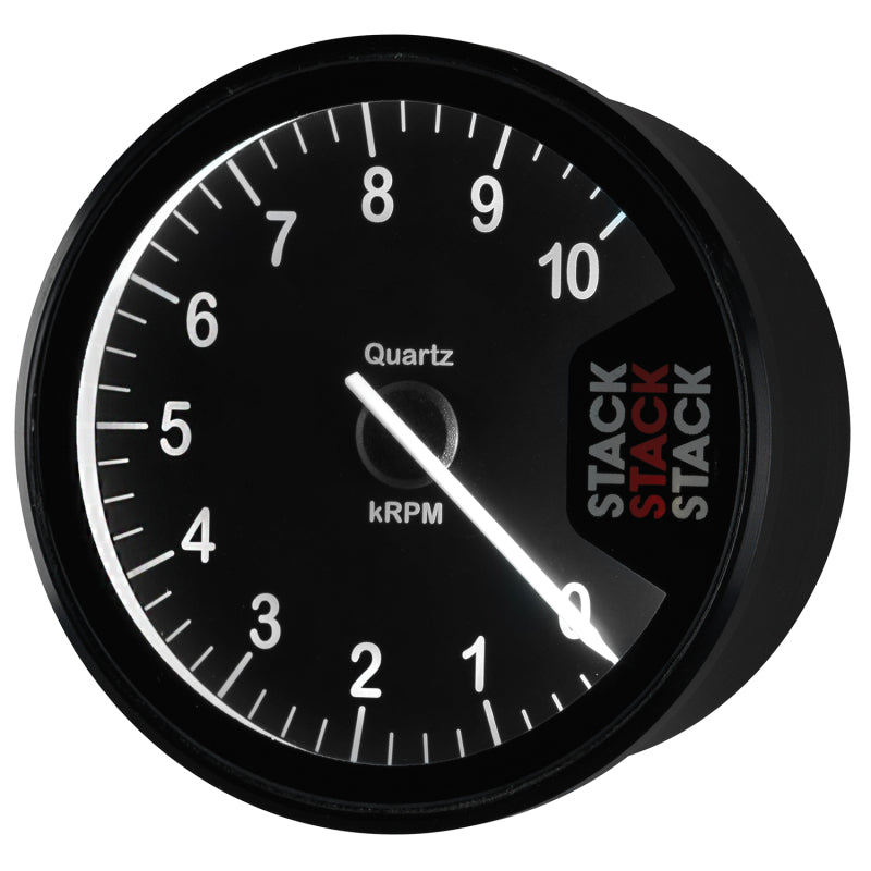 Autometer Stack Clubman Tachometer 80mm 0-10K RPM - Black ST200-010
