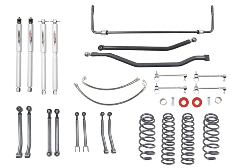 Belltech 07-17 Jeep Wrangler Rubicon Unlimited JK 4dr 4in Trail Perf Lift Kit w/ Rear Sway Bar 153201TPS