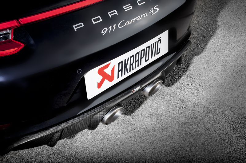 Akrapovic 16-17 Porsche 911 Carrera S/4/4S/GTS (991.2) Slip-On Line (Titanium) w/ Titanium Tips S-PO/TI/5H