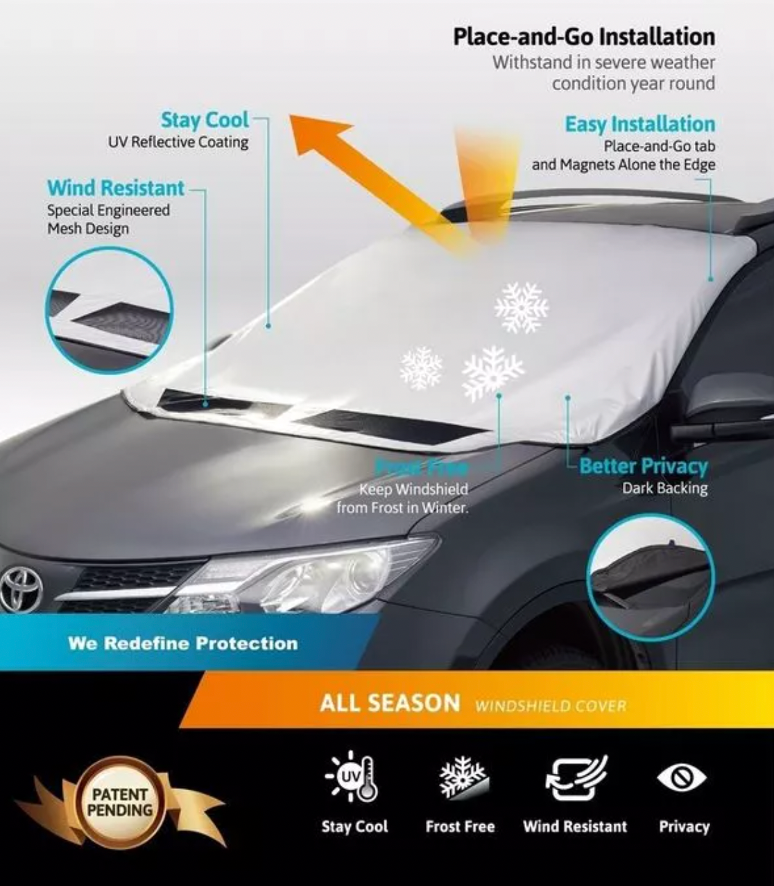 3D MAXpider Size G 3D Wintect Windshield Cover B014KOZE66
